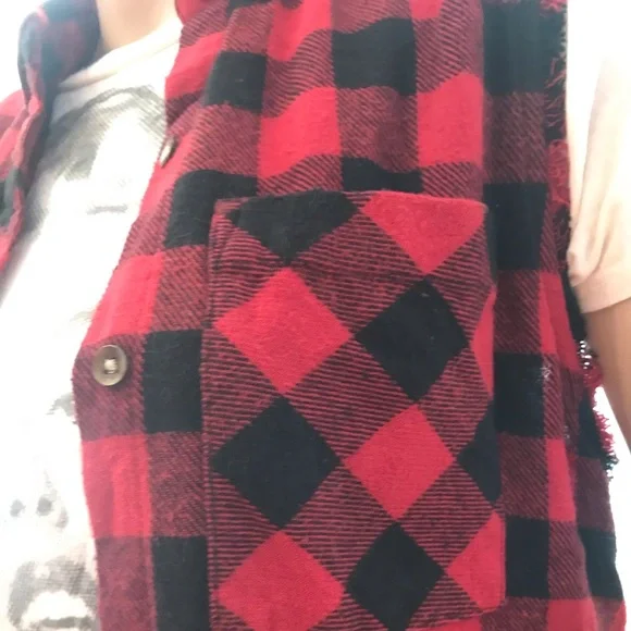 Forever 21 Red/Black Long Cárdigan - Picture 4 of 9